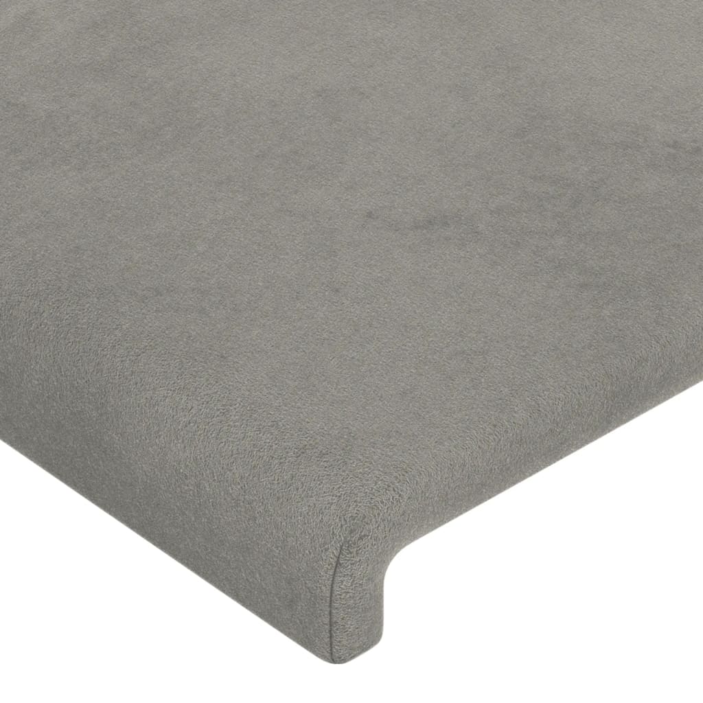Bed Frame with Headboard Light Grey 180x200 cm Velvet