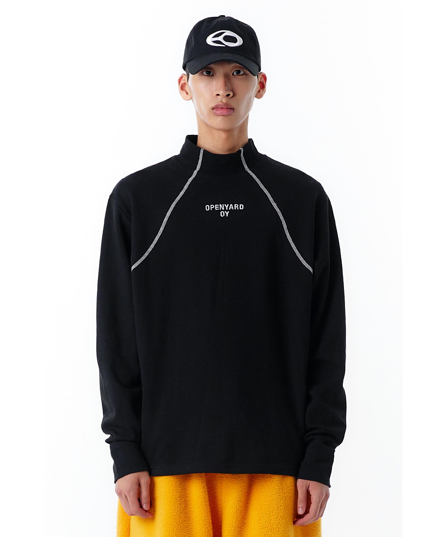 Oy W.L Cover Stitch Pola T-Black Black/One Size