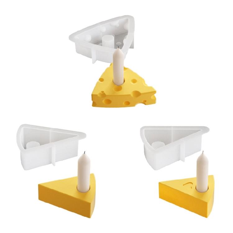 Candlestick Mold Candle Holder Mould Cheese Shaped Candelabrum Mold Easy Release Silicone Mold for Home Decoration