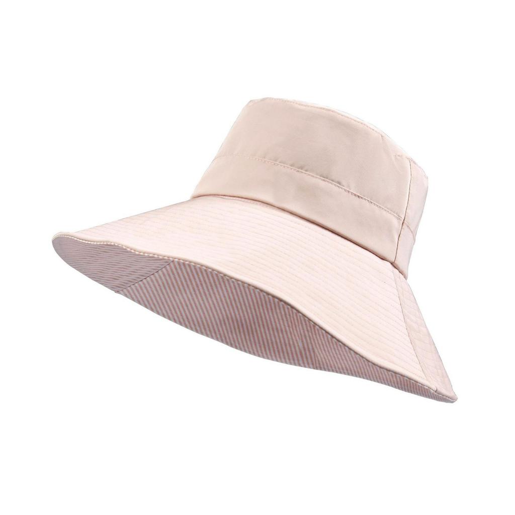 Customizable logo Summer Outdoor Waterproof Sun Protection Foldable Reversible Cotton Wide Brim Travel Bucket Hat for Daily Use