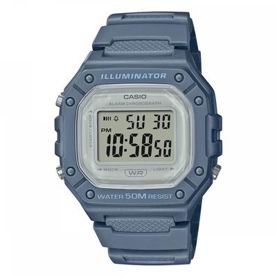 CASIO Standard Digitaluhr W-218HC-2AV Herren Damen Günstig Casio Chipkashi Blau Grau Auslandsmodell
