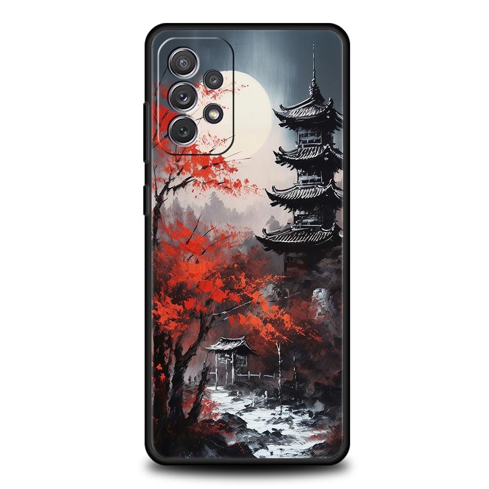Ink and Wash Landscape Case for Samsung A51 A71 A21S A12 A11 A15 A25 A31 A41 A52 A32 A23 A33 A53 A73 A03S A05S A13 5G A72 Cover