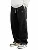 Pantaloni da uomo in velluto a coste a gamba dritta con coulisse in vita, tasche e logo, elasticizzati, vestibilità casual per l'uso quotidiano