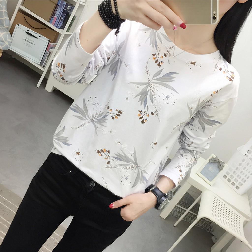 VIO Lady Fashion Mujer Top Printing Elegante Cuello Redondo Manga Larga  Blusa Casual comprar a buen precio — entrega gratuita, reseñas reales con  fotos — Joom