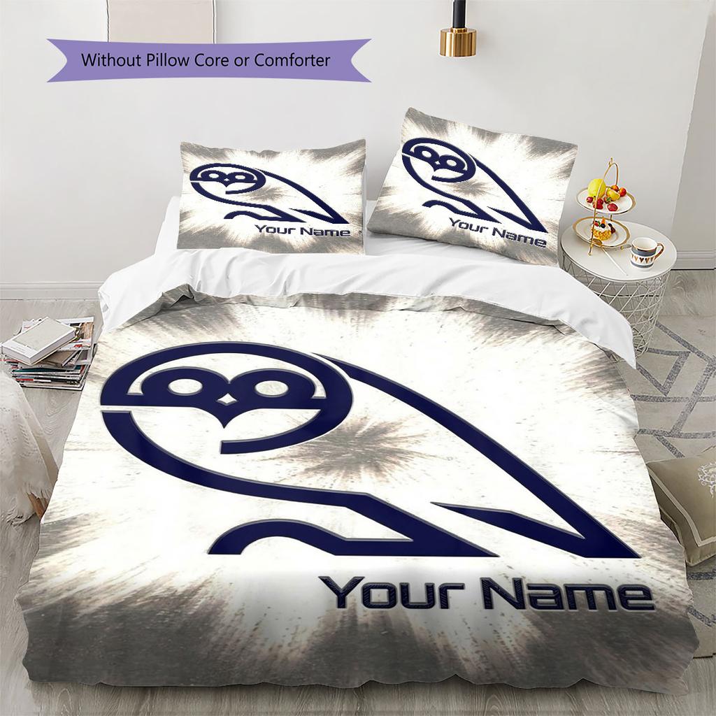 Sheffield Wednesday Football Club Custom Name Pattern Bedding,Quilt Set Quilt Cover Pillowcase Home Birthday Gift(1 * Duvet Cover + 2 * Pillowcase, Wi