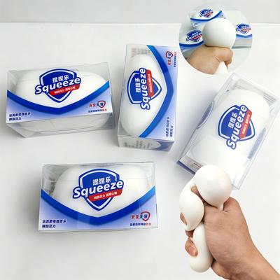 Soap Shape Stress Relief Squishy Toy Portable  Fidget Toy Soft Vent Decompression Gadget For Adults Office Daily Relax Gift