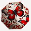 1pc Butterfly Pattern Automatic Open/Close Umbrella Compact Folding Umbrella with 8-Rib Shaft for Women/Men, Elegant Birthday1325S