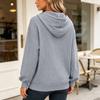 Women's Casual Hoodie Loose Fit Color Pullover