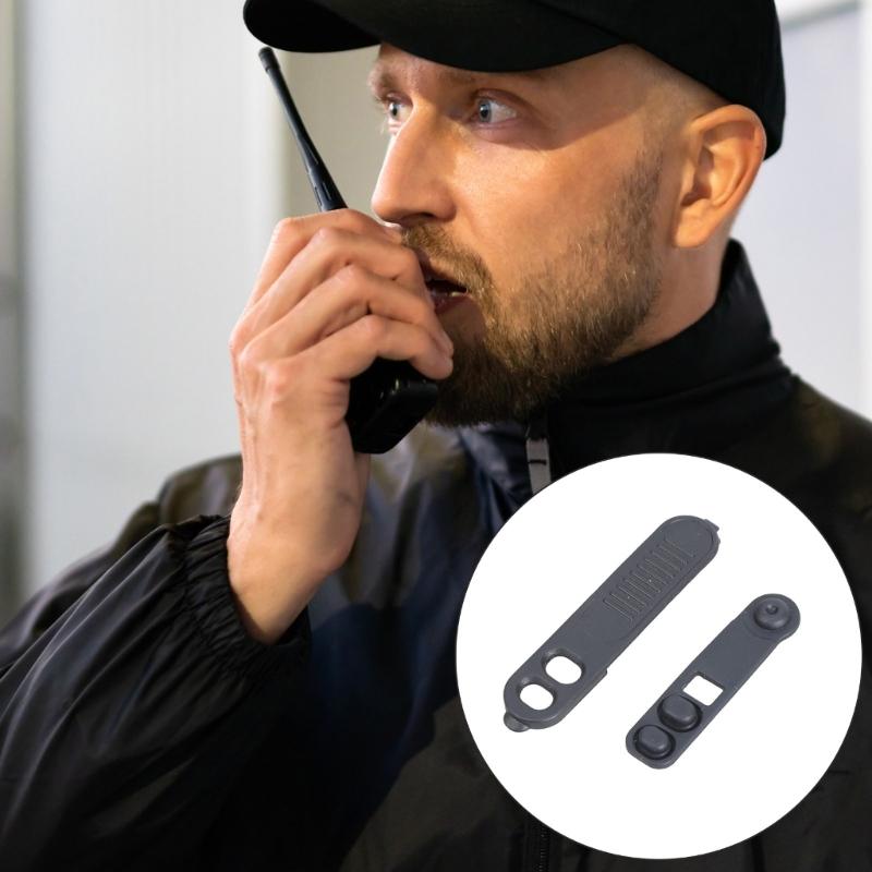 PTT Side Frame with Rubber Button Radio Replacement Two Way Radio Accessories Quick Installation for CP200 EP450 CP040