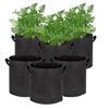 Fabric Grow Bags Thickened Felt Plant Grow Bags with Handles Breathable Planting Bags Grow Pots for Flowers Tomatoes Cucumbers