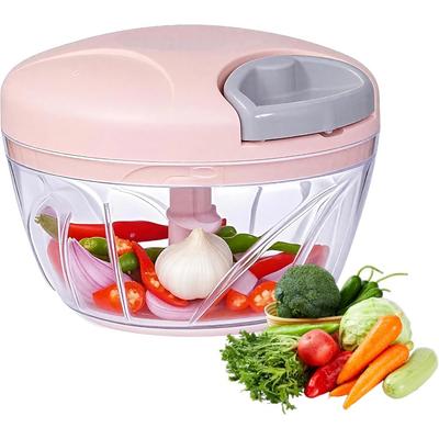 1pc 500ML  Household Kitchen Garlic Chopper Mashed Hand Pulled Meat Grinder Multifunctional Vegetable