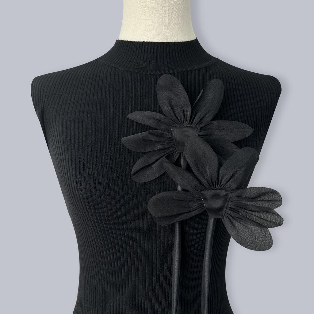 2Pcs Handmade Collar Flower Jewelry Accessories DIY Sew Lace Flower Lapel Pins Cloth Fabric Flower Brooch Pins Wedding Party