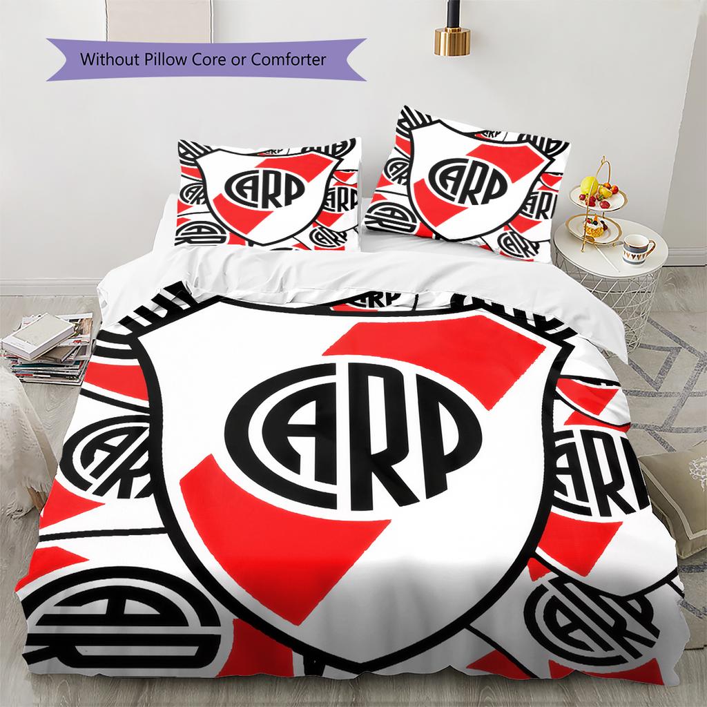 Biancheria da letto con motivo squadra River Plate Decorazione per la casa Regalo di compleanno (1 * copripiumino + 2 * federa, senza nucleo)