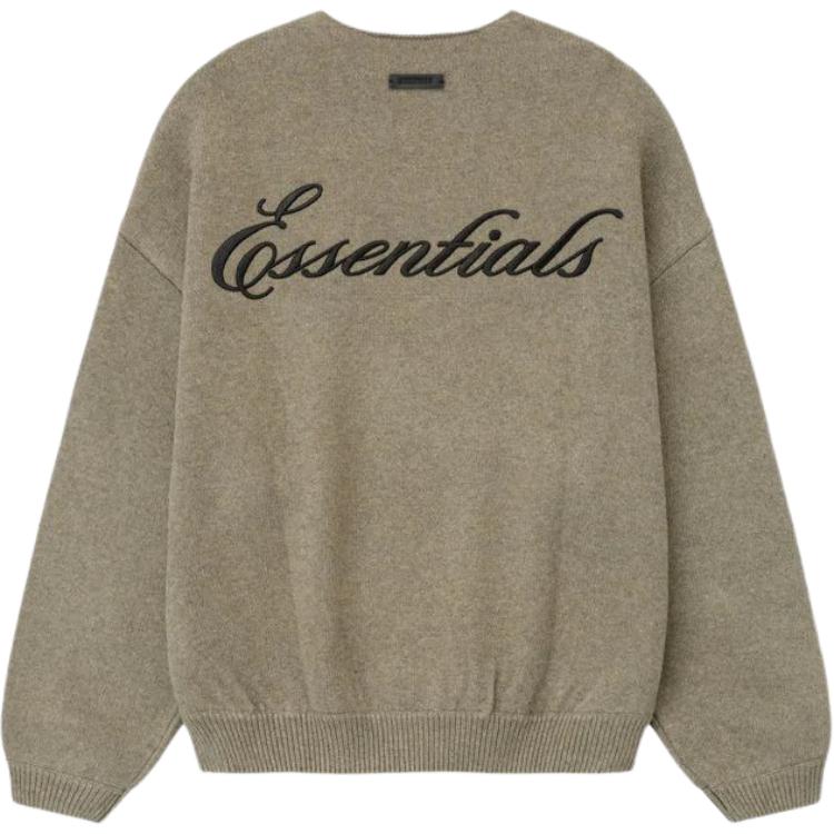 Fear of God Essentials Waffle Crewneck Sweater Homestead Heather Men Tops Grey 192HO254332F