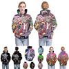 Rick And Morty 3d Digital Print Hooded Sweatshirt For Men Casual Sportswear In Green Gray Black White