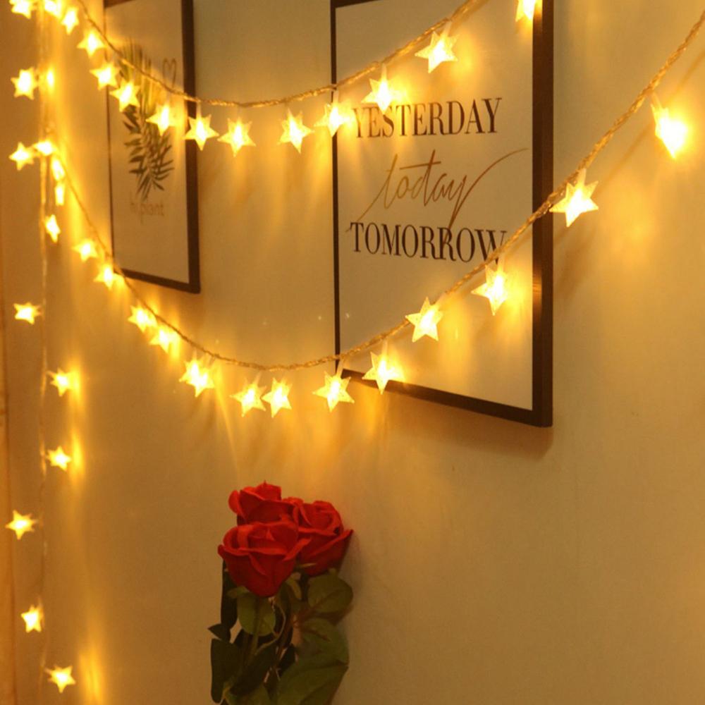 LED Star Chain String Lights for Outdoor & Indoor, Fairy Lights for Weddings, Christmas, and Party Decor