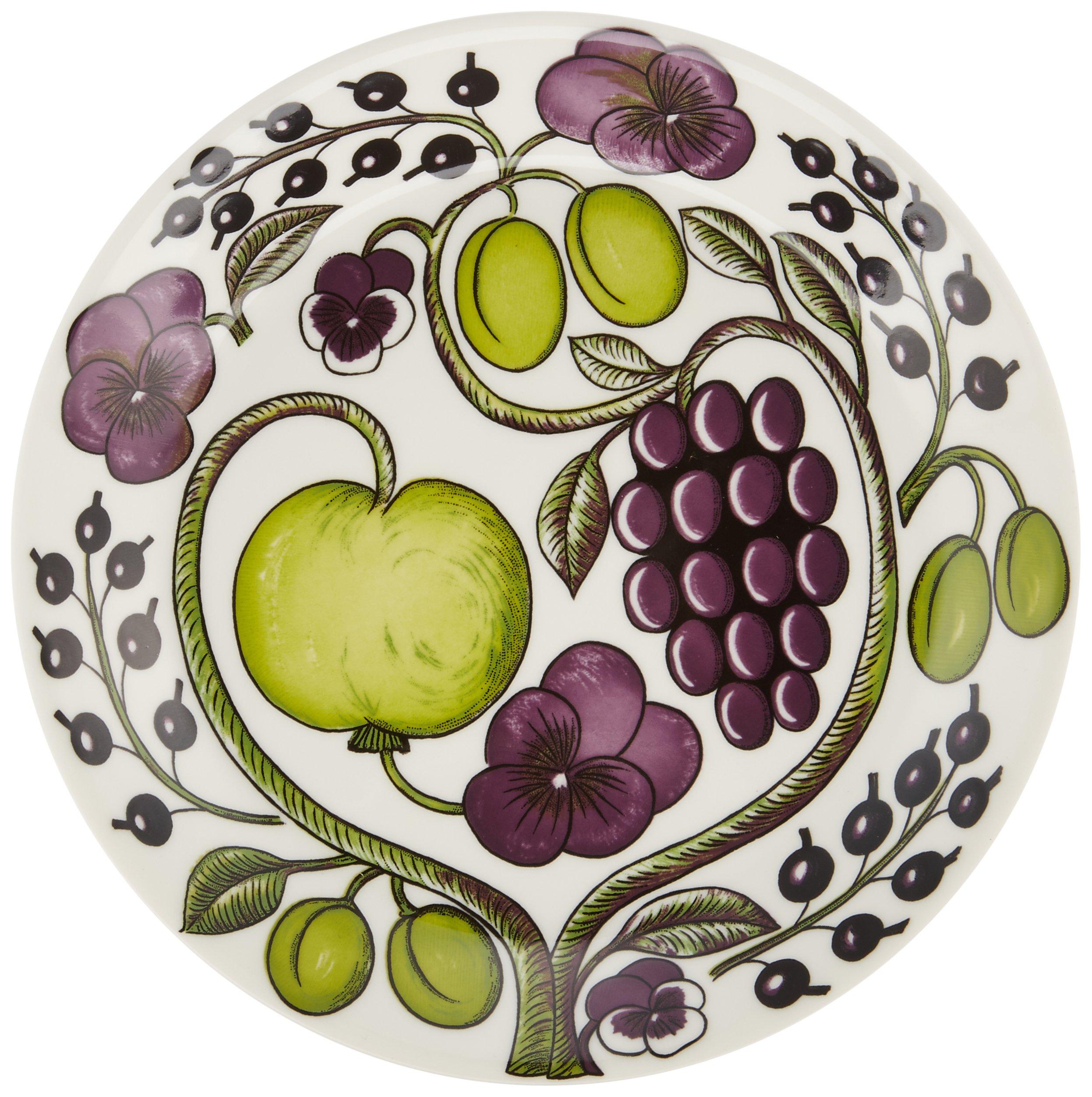 

Arabia Paratiisi Purple Plate, 21cm, Porcelain, Ceramic Construction, Single Dinner Plate with Fruit Pattern