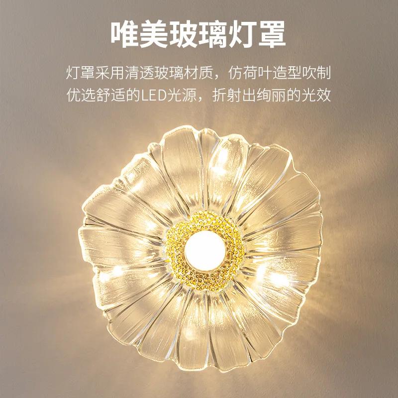 2026 LED Vintage Flower Glass Ceiling Lamps Hallway Corridor Light Warm Light Retro Living Room Interior Decor Lighting HOT