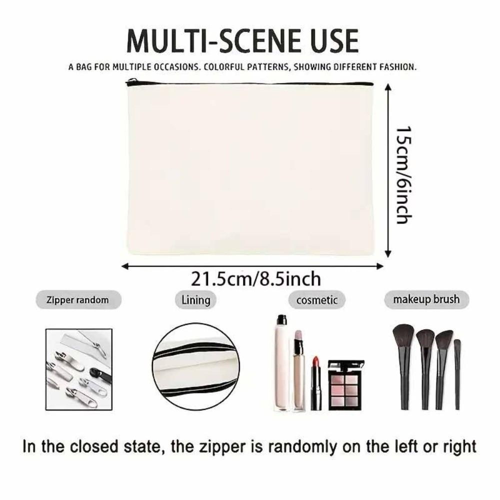 New Trendy Zipper Pouch Simple Modern Nature Moon Phase Cosmetic Bag Durable Boho Tarot Pouch Travel