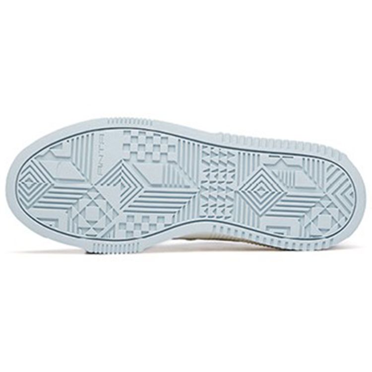 Anta Lifestyle Series Trendy Casual Slip Resistant Durable Low Top Skate Shoes Women sneaker White Blue 922228012-4