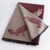 Women Winter Warm Cashmere Scarf Fox Printed Thicken Shawl Fashion All-match Scarf Wrap