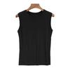 Sommer Breite Träger Rundhals Mode Dünne Abschnitt Ärmellose Eis Seide Strick Weste Frauen Einfarbig Tops