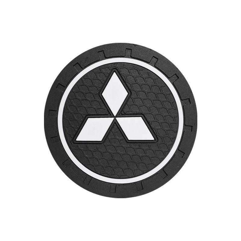 Cartoon Car Logo Cute Anti-Slip Silicone Coaster Mat with Card Slot