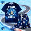 Summer Sonic The Hedgehog 2Pcs Set for Kids Boys 3D Print T-shirt + Shorts Casual Cartoon Outfit Children's Clothing Adult Set