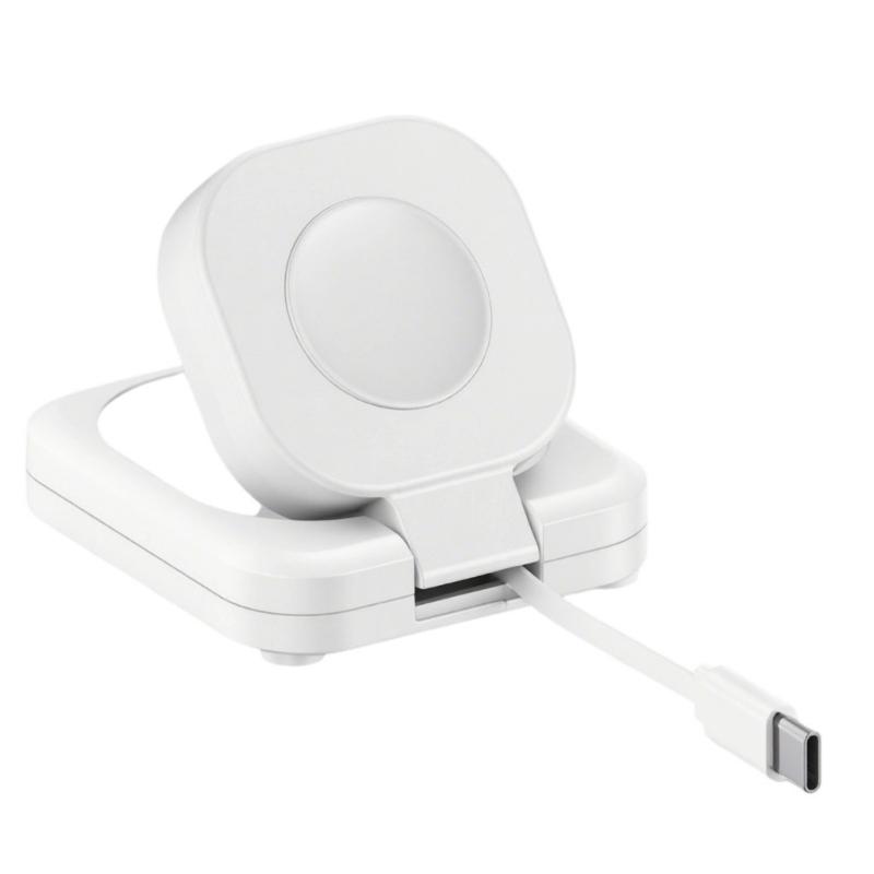 

Foldable Wireless Charging Station For Watch 9/8/7/6/5/4 40mm 41mm 42mmn Adjustable Angle & Stowable Cable белый