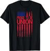 Proud To Be Union Workers Skilled Worker US Flag Labor Day Gift Unisex T-Shirt