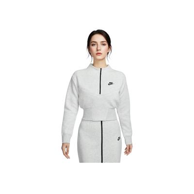 Spor Giyim Tech Fleece Günlük Moda Basit Yarım Fermuarlı Uzun Kollu Sweatshirt Kadın sweatshirt Açık Gri Çok Renkli Siyah HJ1032-013