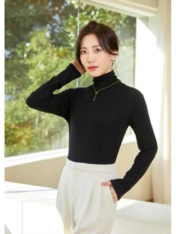 

New Autumn/Winter Slimming Turtleneck Long Sleeve Base Layer 808-1 for Versatile Fashion One Size (Fits 40-70 kg)