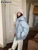 Women's Thick Puffer Cotton Jacket with Warm Sherpa Lining for Winter Daily Wear
