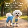 Abbigliamento estivo leggero, traspirante e confortevole per cani, protezione solare, a quattro zampe, con impacco di ghiaccio, per cani di taglia piccola e media, attività all'aperto, XS-M