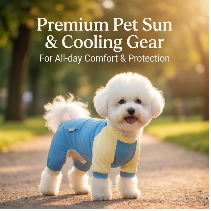 Abbigliamento estivo leggero, traspirante e confortevole per cani, protezione solare, a quattro zampe, con impacco di ghiaccio, per cani di taglia piccola e media, attività all'aperto, XS-M