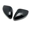 For Ford Fiesta MK8 2018-2024 2x Car Replacement Rearview Side Mirror Cover Wing Cap Exterior Door Rear View Case Trim Black