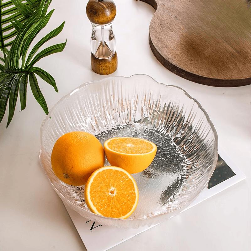 ZISIZ Glacier Pattern Glass Salad Bowl