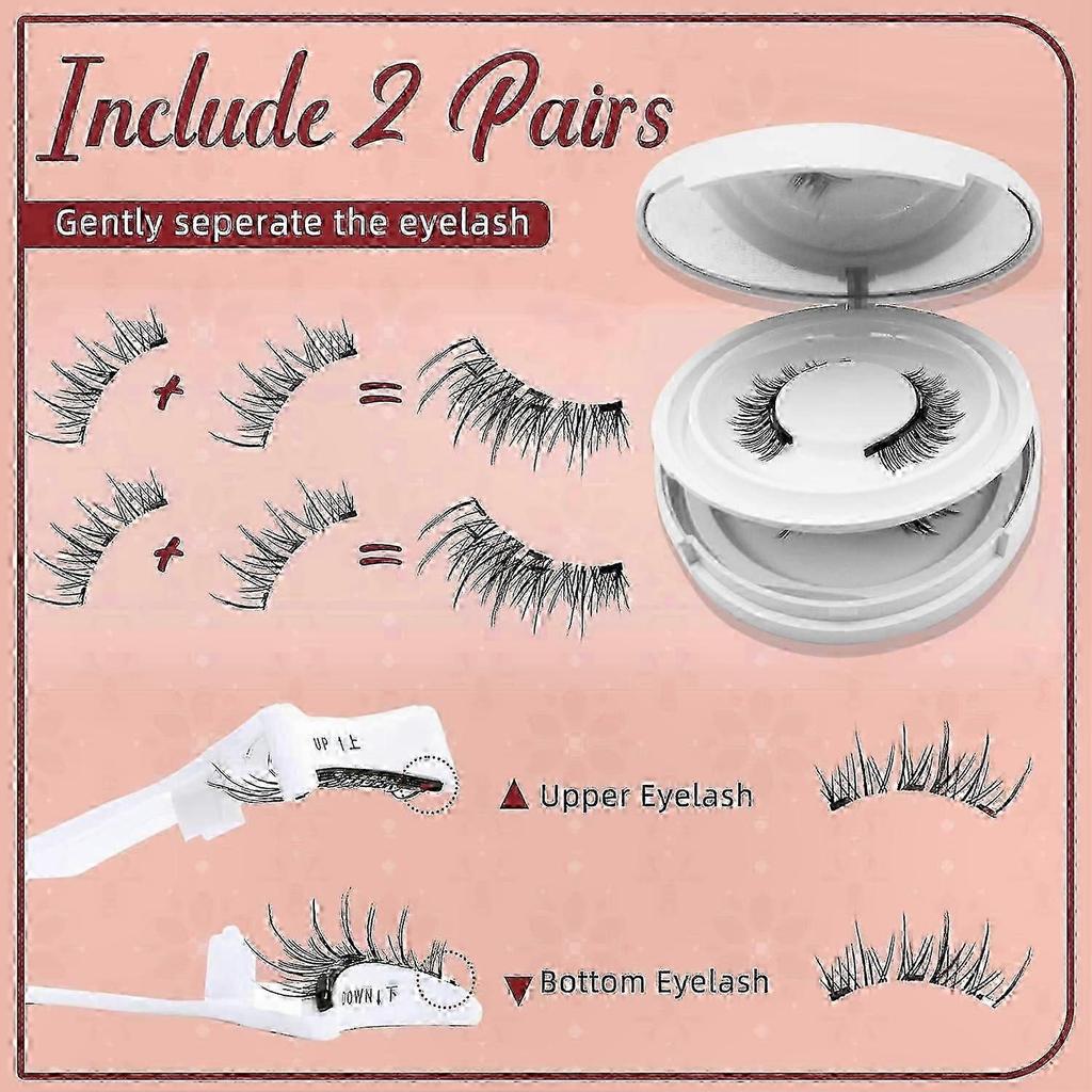 Magnetic Reusable Lashes, No Adhesive or Liner Required