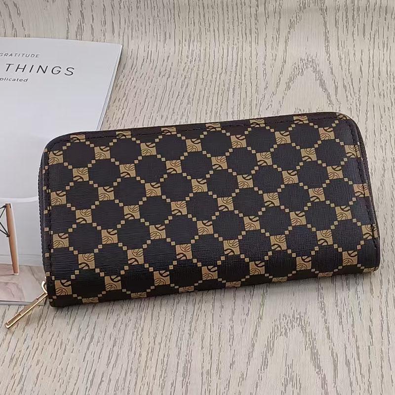 European & American Fashion Large Capacity Zipper Clutch Wallet - Multi-Card Slot, Simple, High-End Design