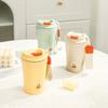 WORTHBUY Plastic Mug Portable Coffee Mug Leak-proof Water Mug With Rope Multipurpose Heat-resisting Milk Mug Cute Tea Mug 360ML