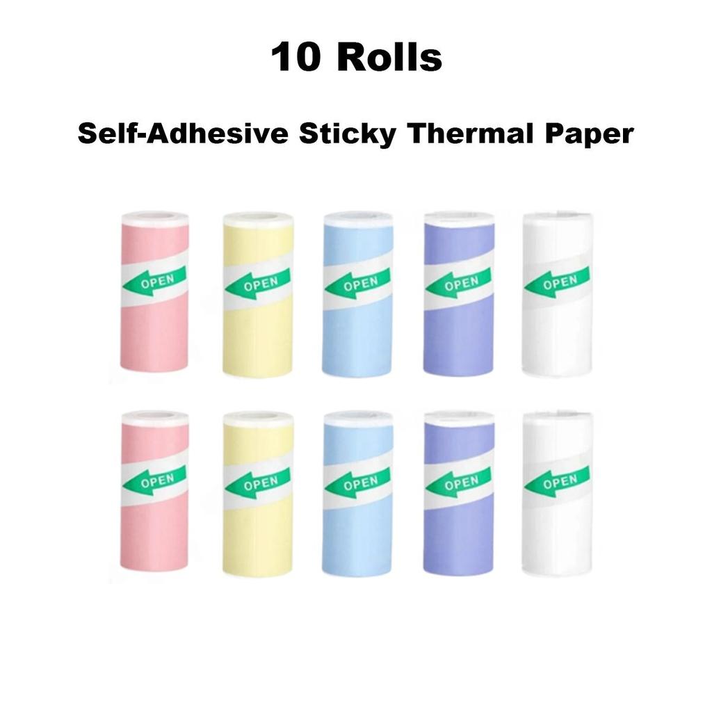 57mm Mini Thermal Printer Stickers Paper, Multicolor Mini Printer Sticker Paper, Photo Printer Labels Paper, For M02/T02, Kids Instant Camera