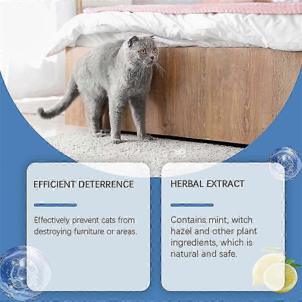1-3pcs Cat Deterrent Spray, Stops Cats from Peeing & Scratching, Lemon & Coptis, Safe for Furniture