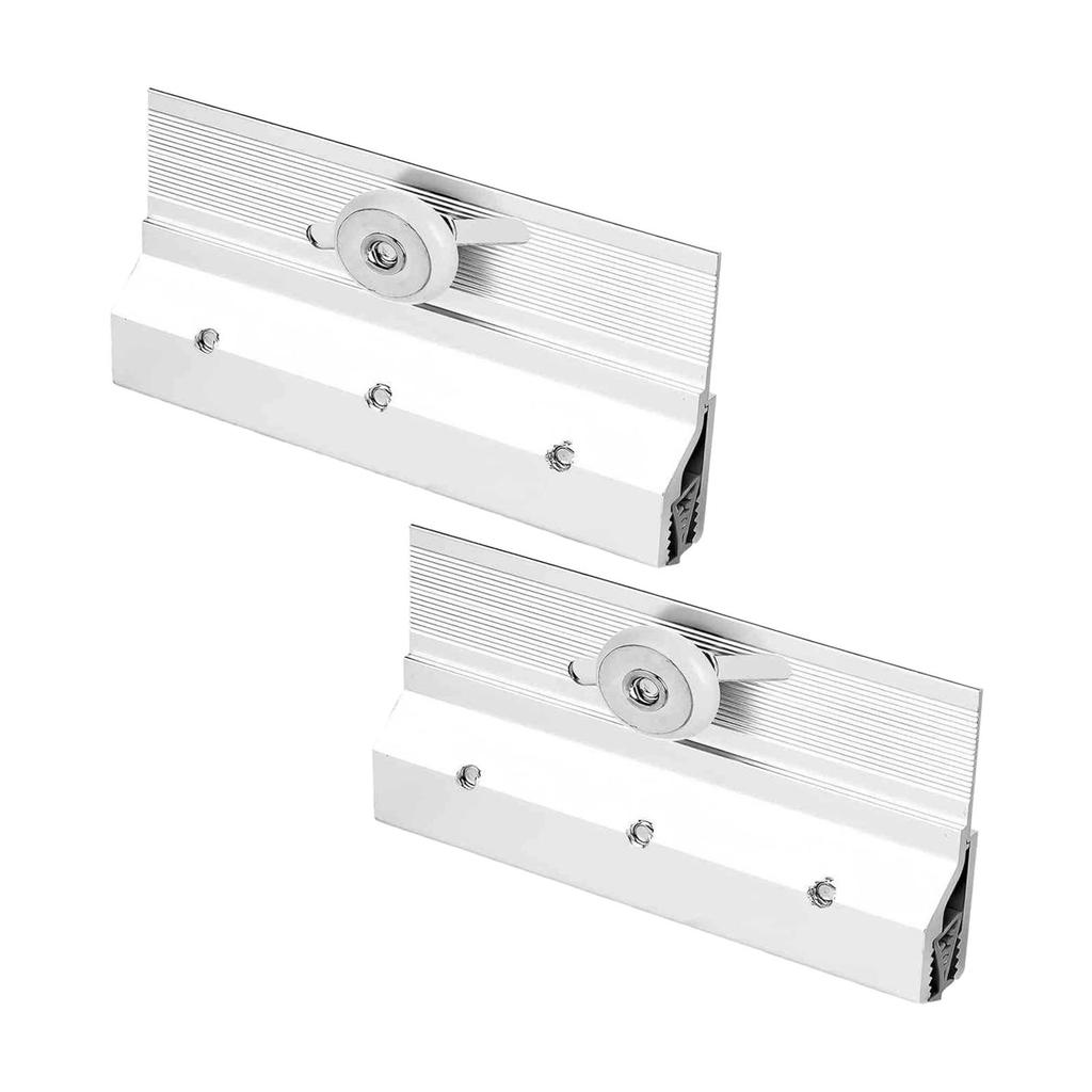 M 6053 Rahmenlose Duschwand Oberer Halter Rollenmontage, Kugellager, Chrom für 1/4 Zoll Schiebeglaspaneele Aluminium,
