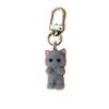 Cute 3D Flocking Kitten Keychain Cat Couple Mobile Phone Pendant Car Keyring Earphone Backpack Pendant