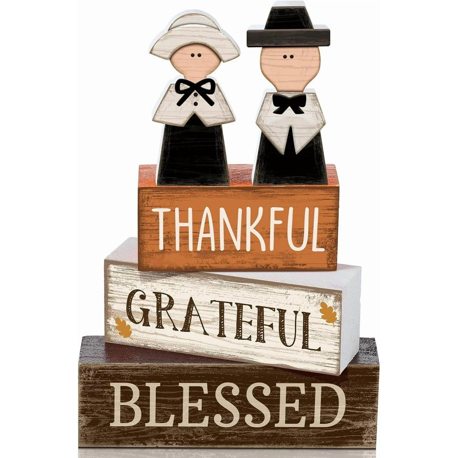 Thanksgiving Wooden Desktop Ornaments, Scene Decorations, Props, And Decorations One Size