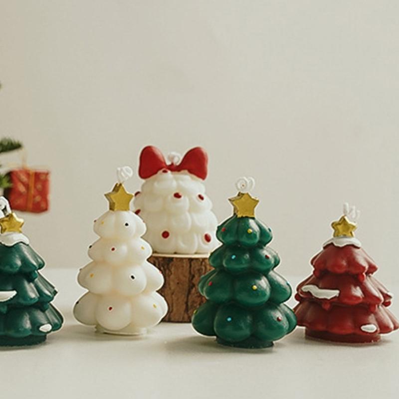 Handmade Christmas Tree Candle With Refined Paraffin And Bean Wax Blend Fragrant Candle