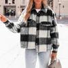 Neuer Herbst- und Winter Damen Karierter Kurzer Wolliger Dicker Mantel