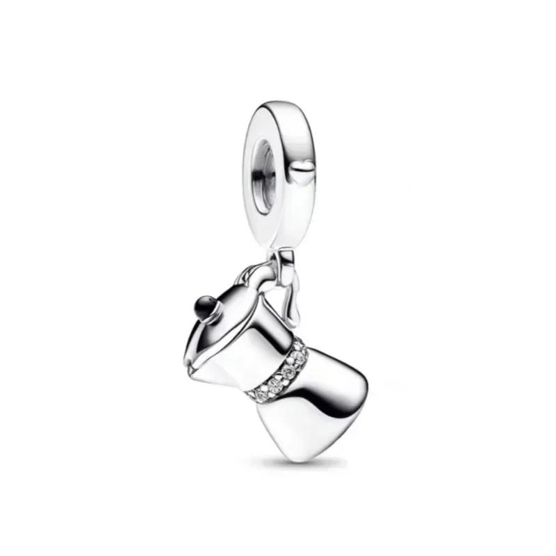Classic 925 Coffee Cup Charms Tea Cup Beads Fit Bracelet Necklace Pendant Women Bracelet DIY Fine Jewelry Gift