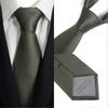 Mens Solid Neckties,2.36'' Wide Slim Tie For Men With Gift Box  Olive Green