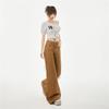 Spring Summer Trendy Comfort Coffee Soft Stretch Relaxed Slim Micro Flare Denim Pants For Women Casual Pants Oversize Denim Trousers